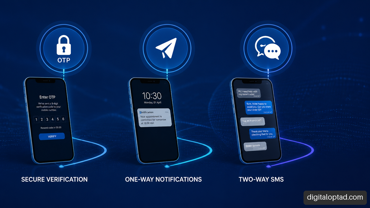 Types of SMS: OTP, One-Way SMS and Two-Way SMS for Business