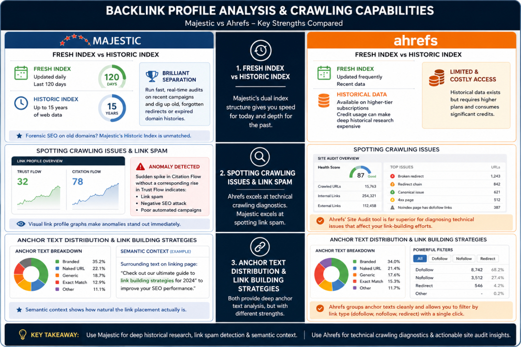 Backlink Profile Analysis and Crawling Capabilities of Ahrefs vs Majestic