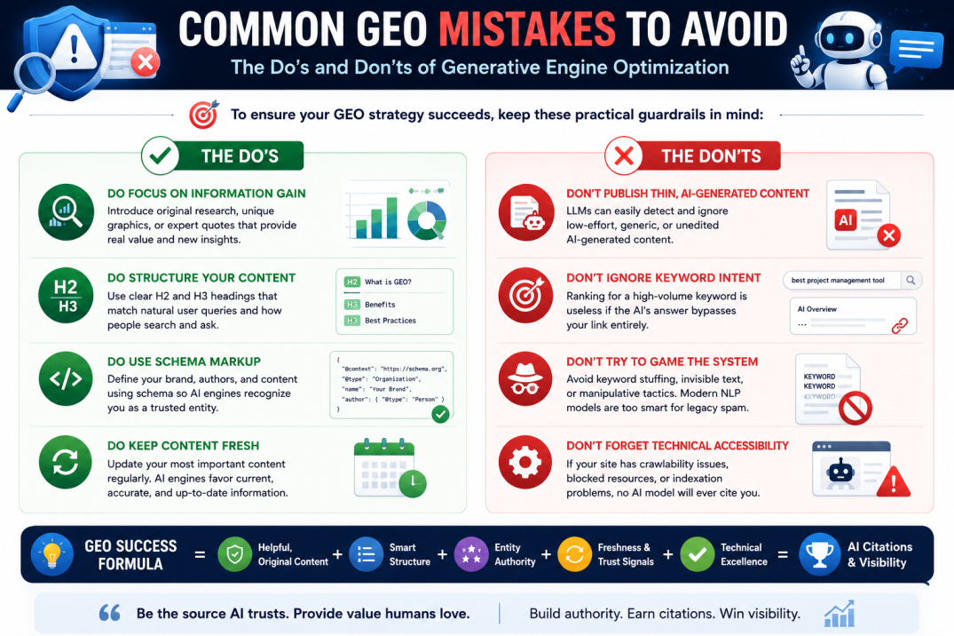 Common GEO Mistakes to Avoid
