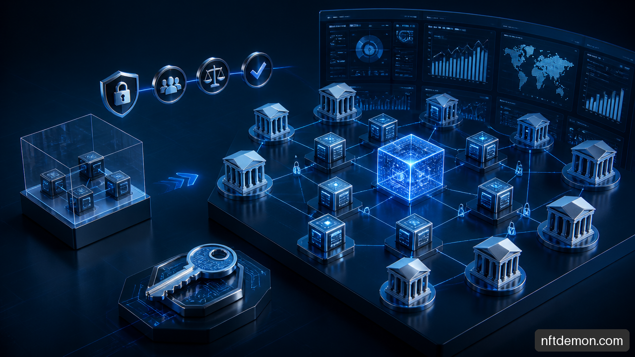 Enterprise blockchain network evolving from a pilot environment into a governed production deployment