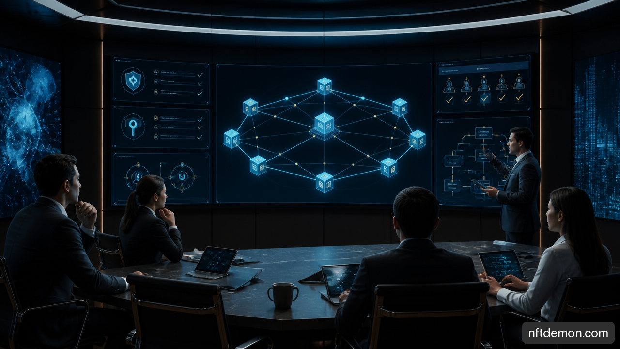 Enterprise leaders reviewing blockchain infrastructure governance, validator operations, and security controls.