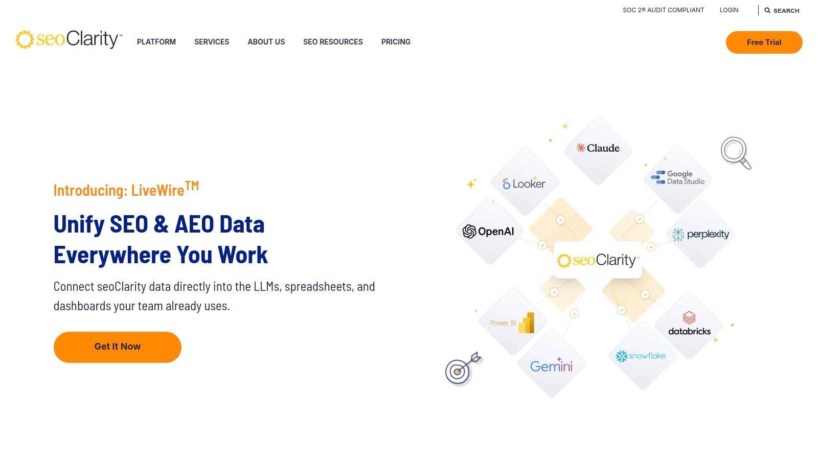 seoClarity AI rank tracker integration
