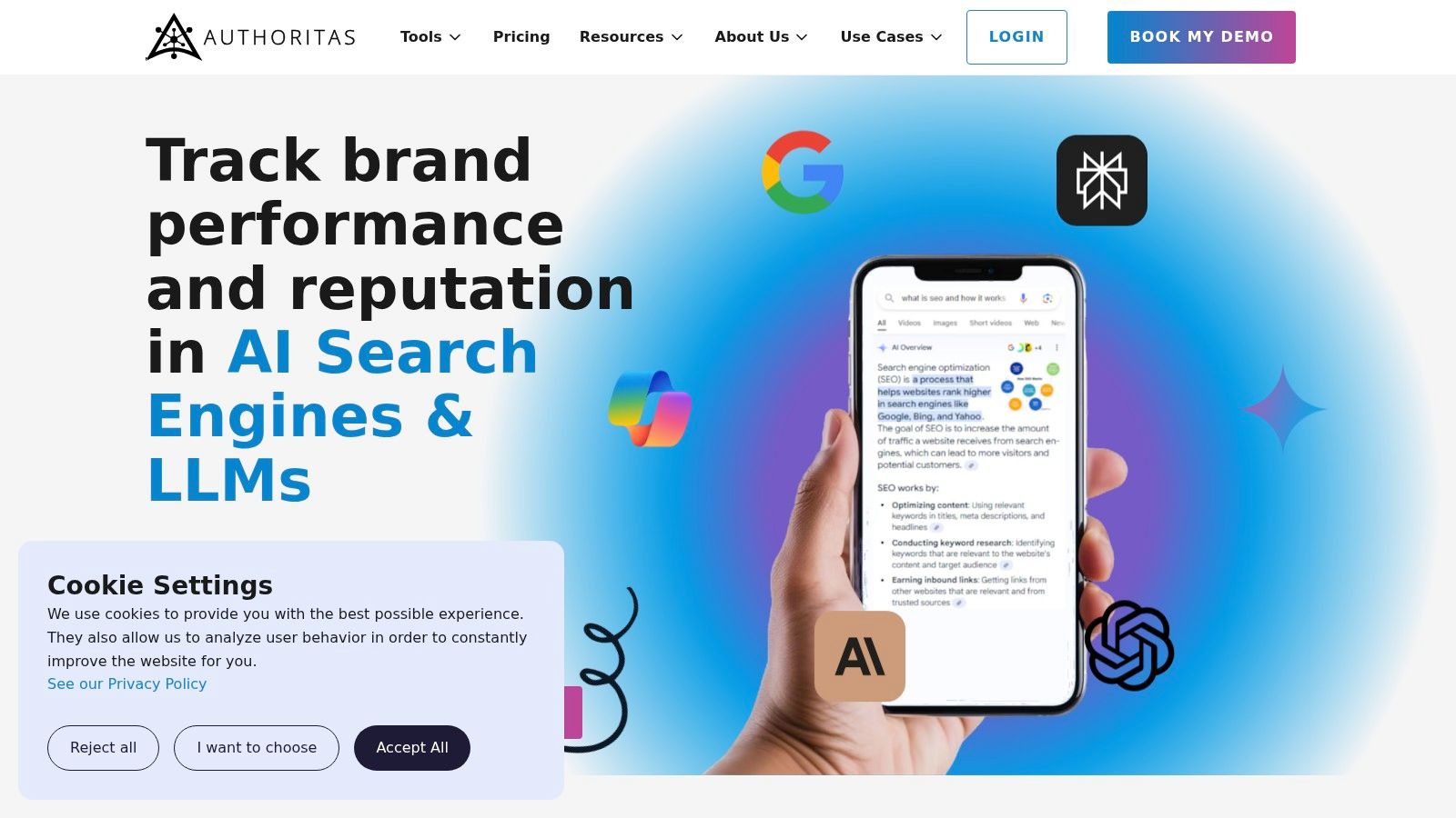Authoritas, AI brand visibility & AIO tracking