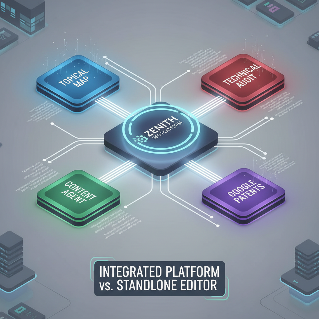 Illustration of holistic SEO strategy connecting topical maps and content agents